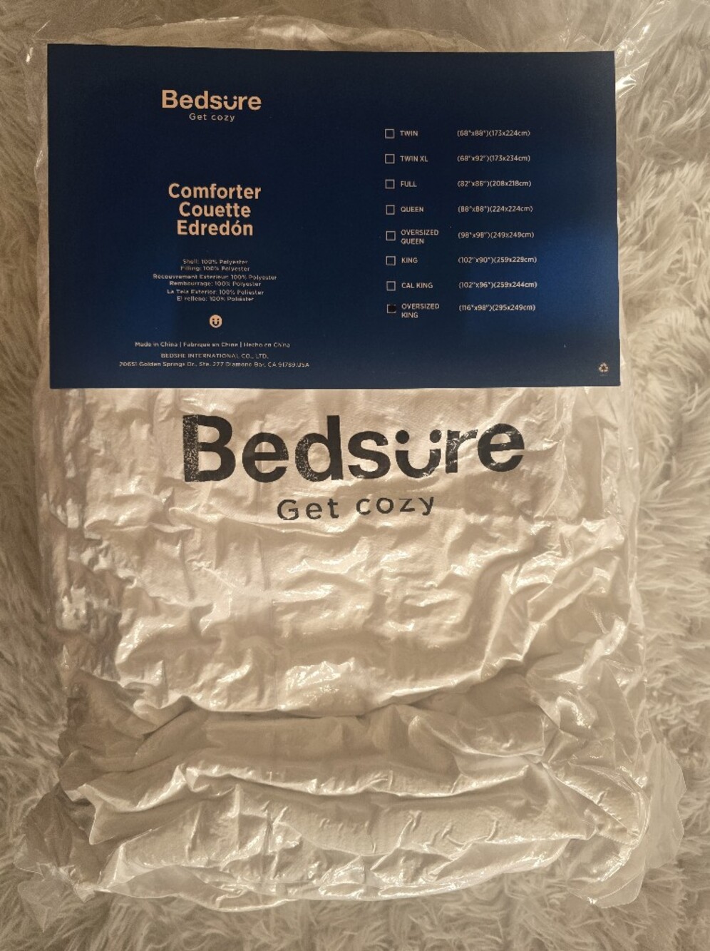 Bedsure Comforter Duvet Insert - Quilted Oversized King  All Season Gentlesoft - Picture 8 of 13
